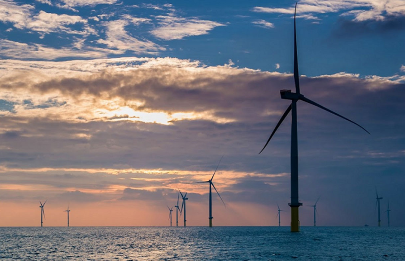A photo of the London Array offshore wind farm