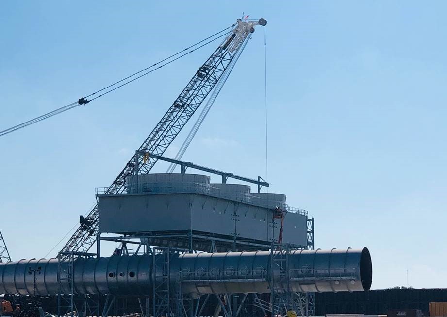 Calcasieu Pass LNG combined cycle gas turbine power plant module.