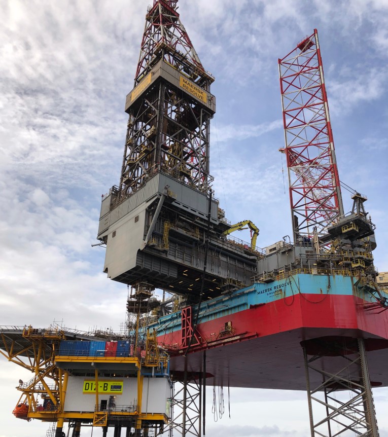 Maersk Resolve at Sillimanite field; Source: Wintershall Noordzee