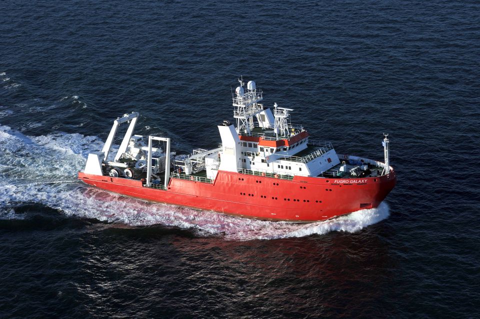 MV Fugro Galaxy on NO-UK cable marine survey