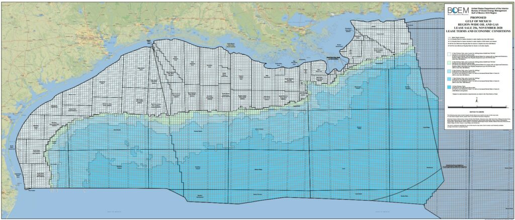 Lease sale 256 map; Source: BOEM