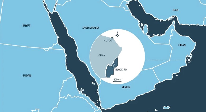 Block 50 map; Source: Rex International Masirah