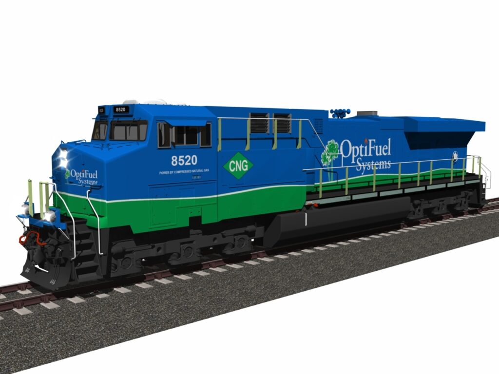 OptiFuel developing near-zero emissions RNG-fueled locomotive