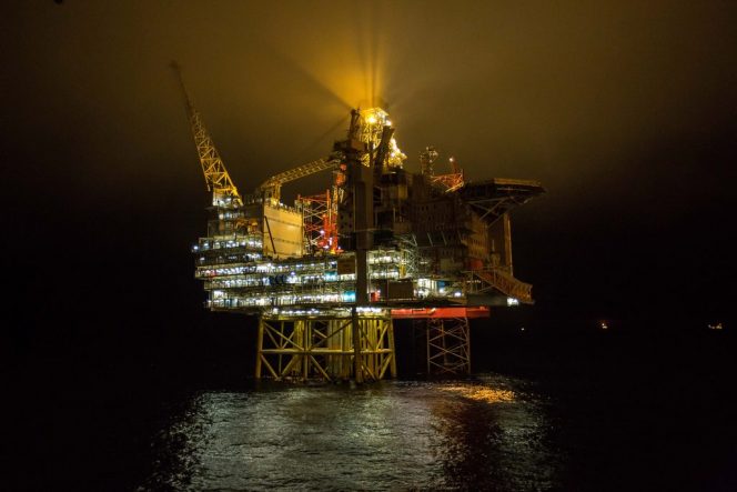 Gina Krog by night; Source: Equinor