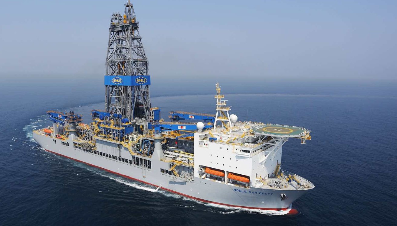 Drillship used for drilling off Suriname; Source: Noble