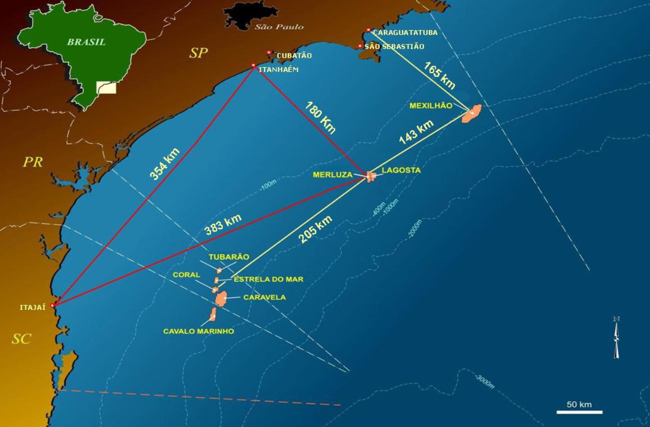 Merluza map; Source: Petrobras