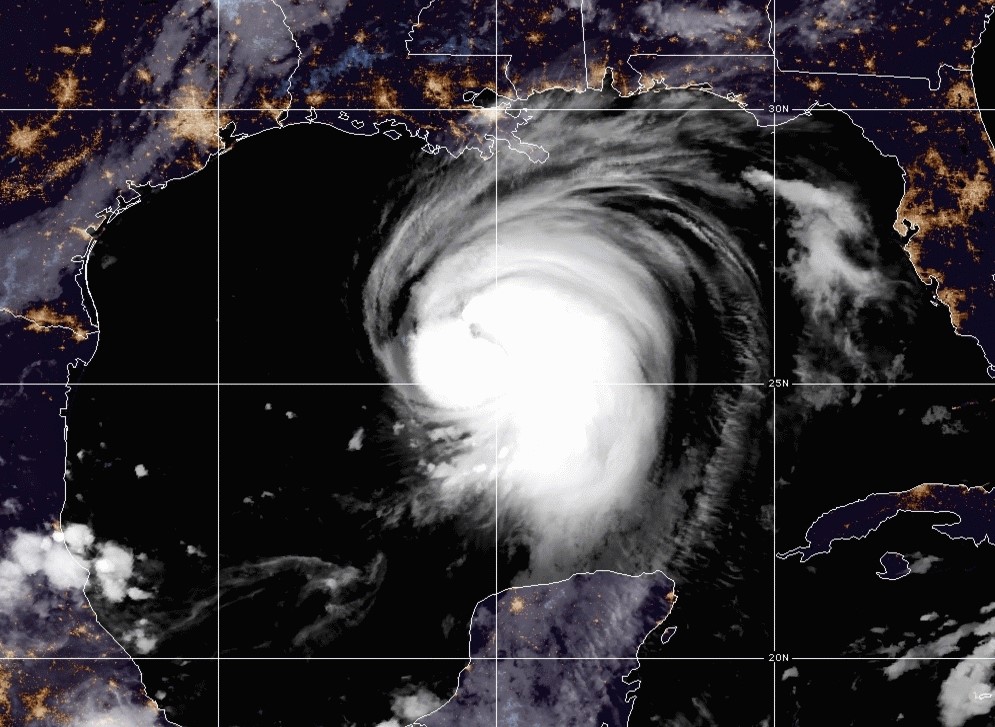 Hurricane Laura satellite imagery; Source: Weather.gov