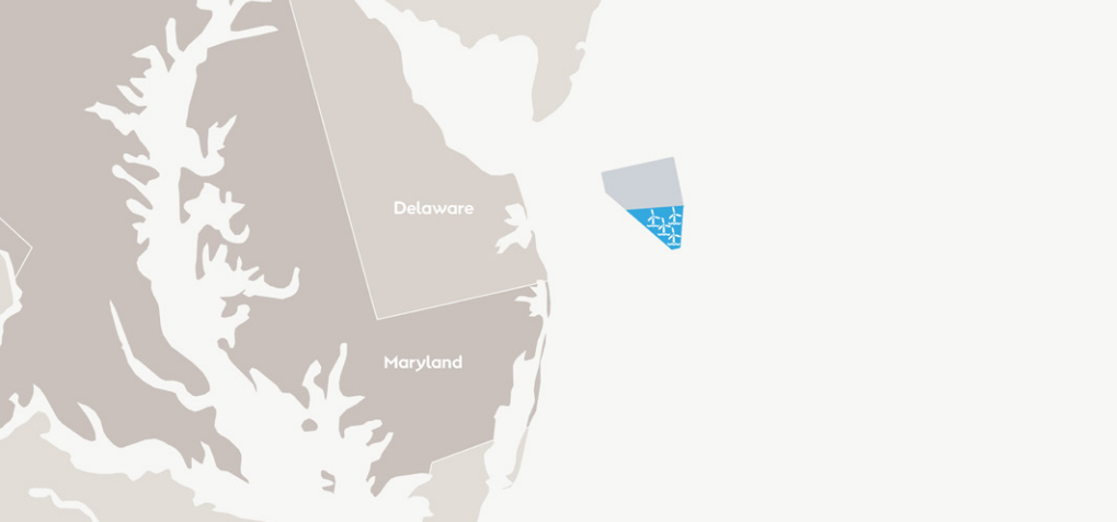 Image showing Skipjack location with respect to Delaware and Maryland