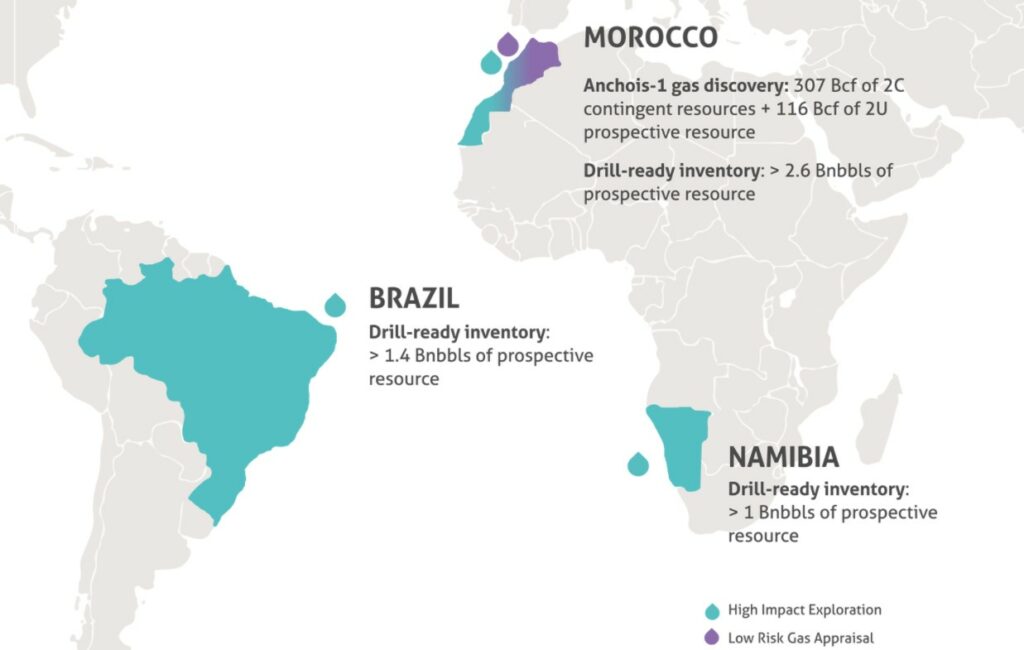 Chariot operations map and Anchois location; Source: Chariot Oil & Gas