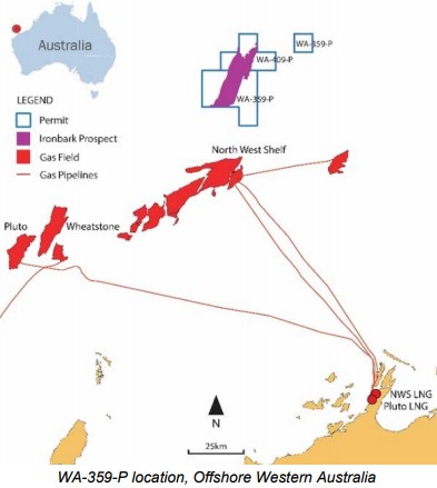 Location of Ironbark prospect; Source: Cue Energy BP