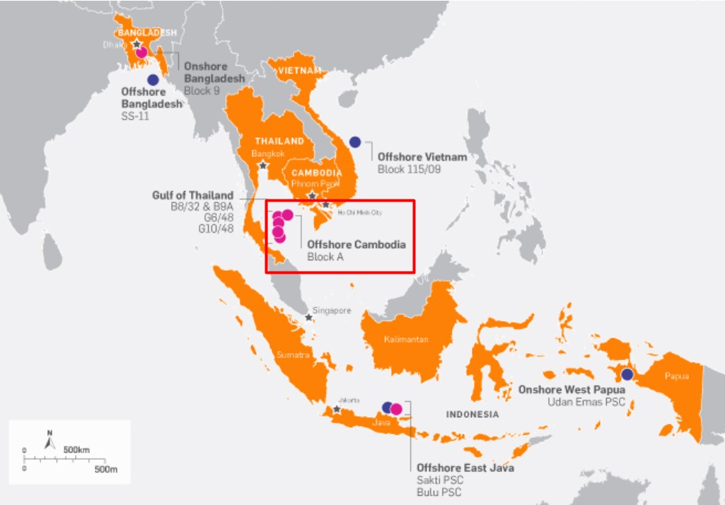 Location of Block A offshore Cambodia; Source: KrisEnergy