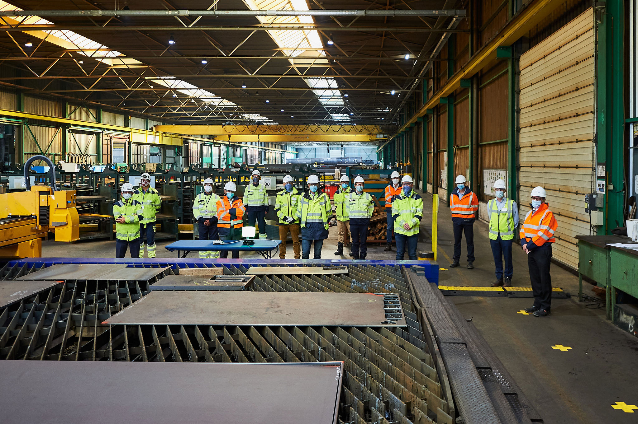 Steel cutting ceremony at Iemants - Smulders facility