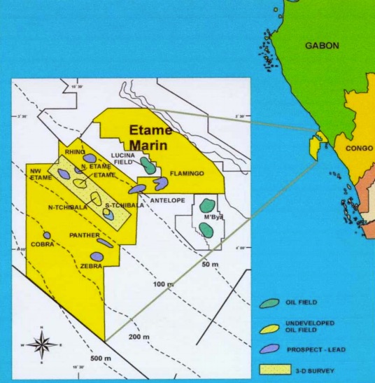 Etame Marin block map - Vaalco 