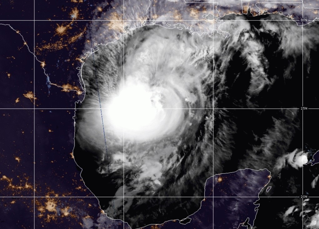 Satellite image of Hurricane Delta; Source: NOAA BSEE
