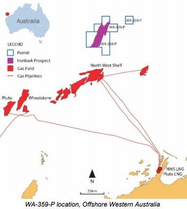 WA-359-P license location; Source: Cue Energy