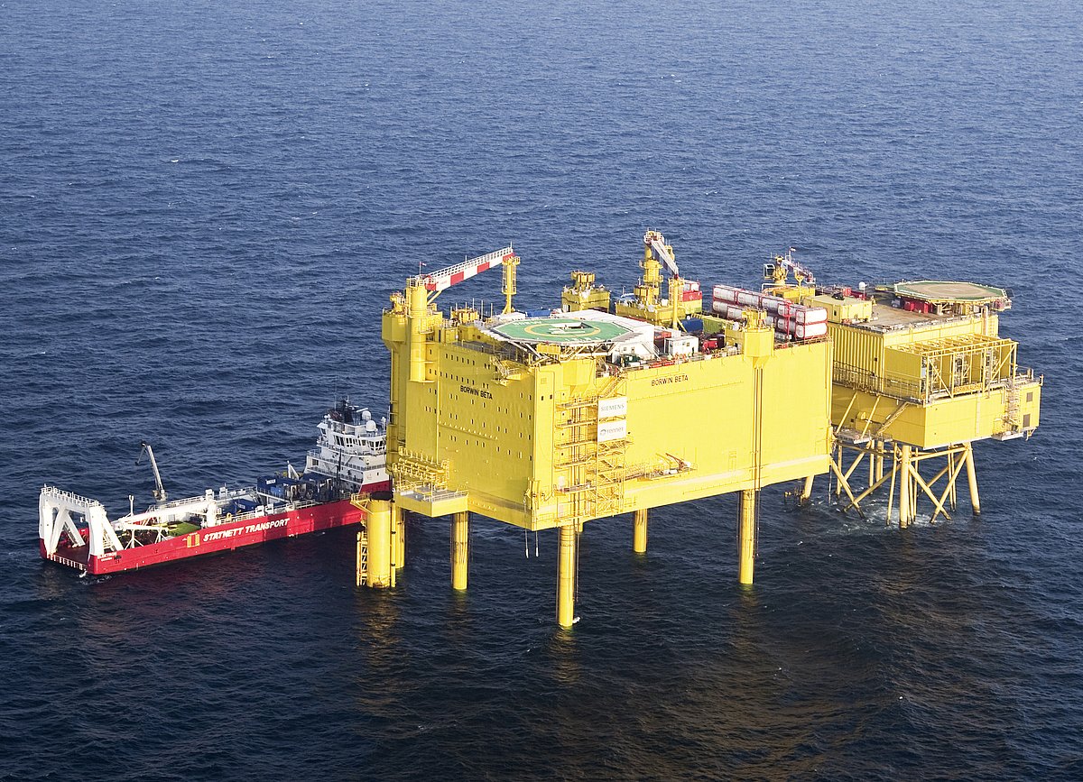 The BorWin Beta platform of the BorWin2 offshore grid in the North Sea