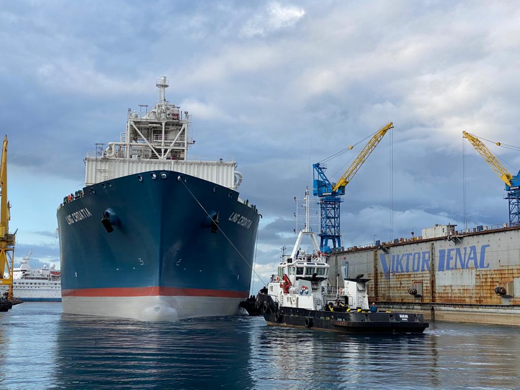 LNG Croatia FSRU arrives at Viktor Lenac shipyard