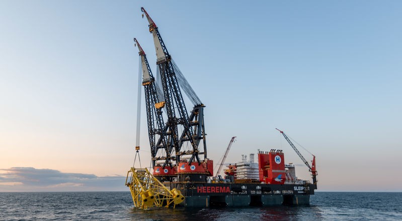 Sleipnir working at the Tolmount field; Source: Heerema