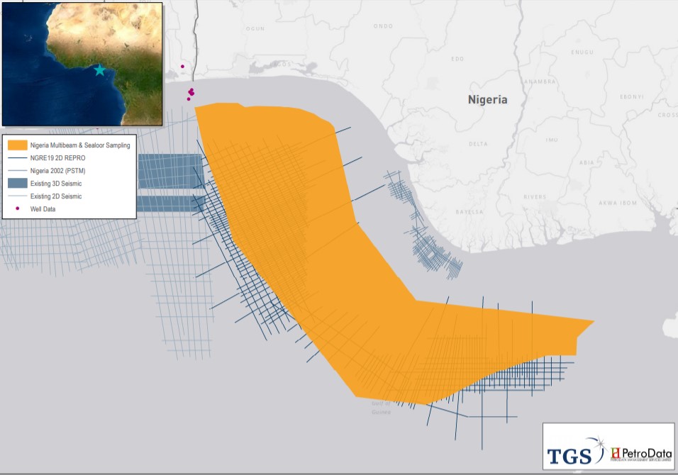 TGS Nigeria coring project map