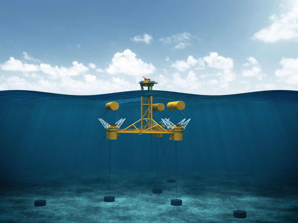 An image showing the full-scale WaveSub device concept (Courtesy of Marine Power Systems)