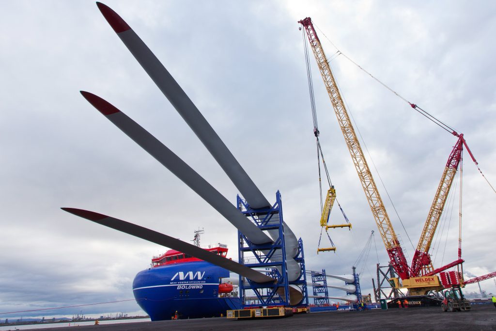 First Triton Knoll turbine parts arrive at Able Seaton Port