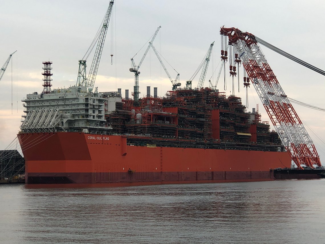 Eni: Coral-Sul FLNG modules lifting complete (Video)