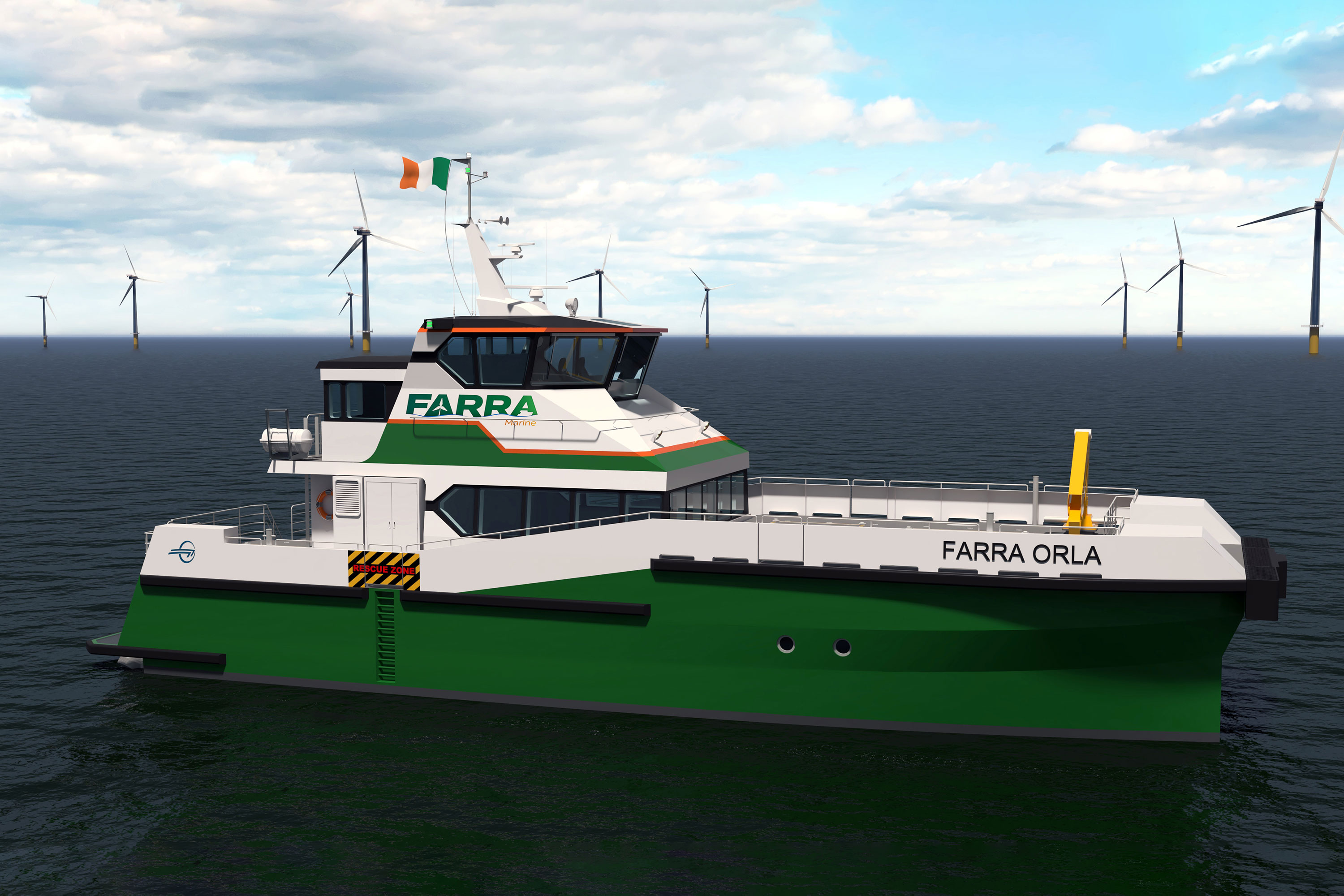 Ireland's first wind farm service catamaran starts taking shape