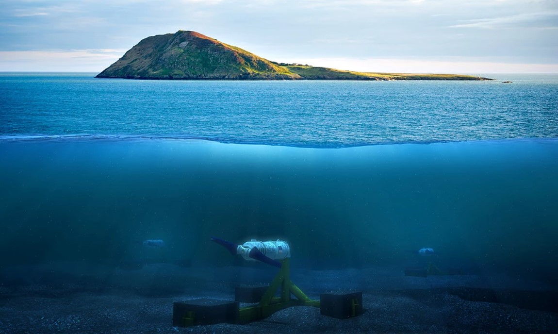 An image showing the concept for Nova Innovation's tidal energy array (Courtesy of Nova Innovation)