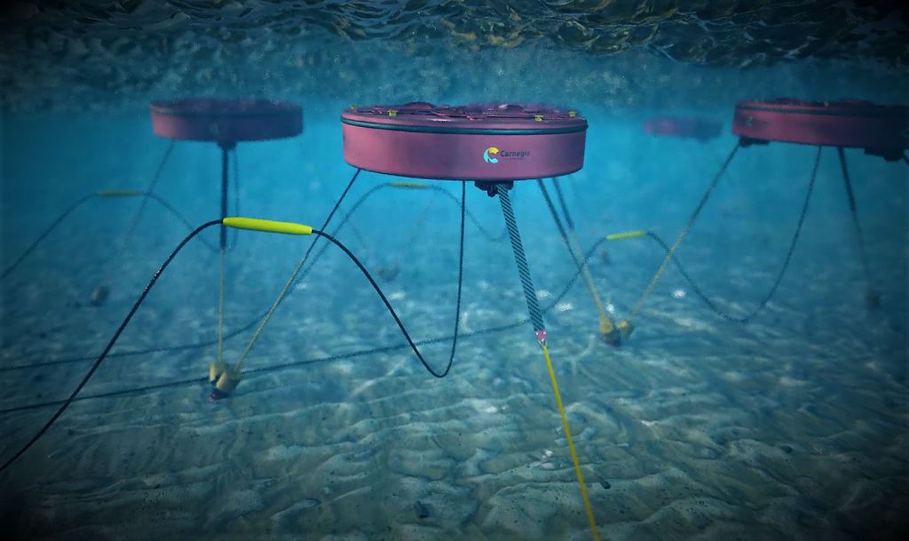 An image showing Carnegie's CETO 6 wave energy technology concept (Courtesy of Carnegie Clean Energy)