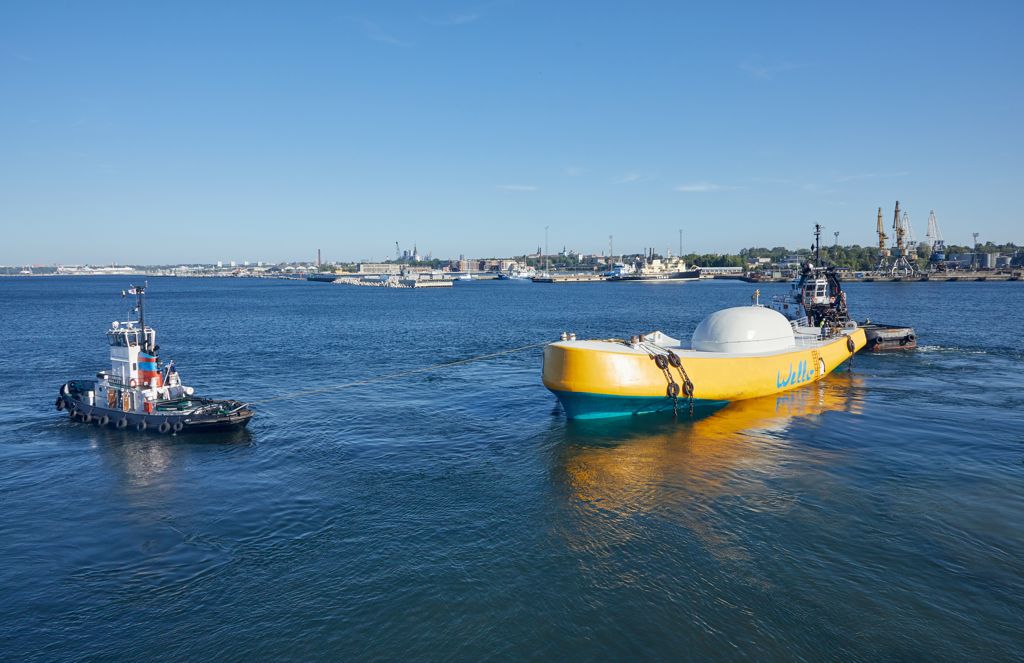 A photo of the Penguin wave energy device (Courtesy of Wello)