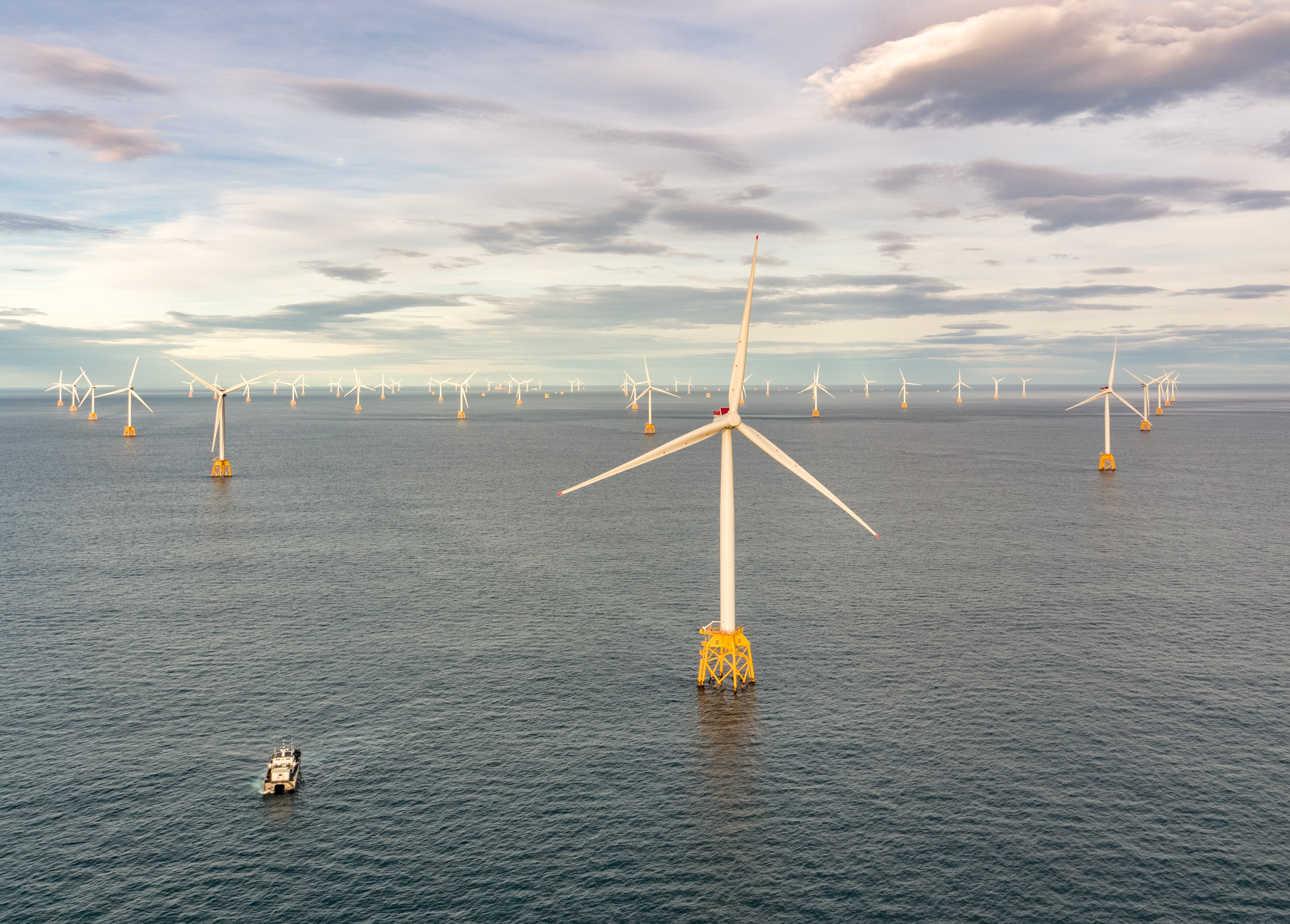 A photo of SSE's Beatrice offshore wind farm in Scotland