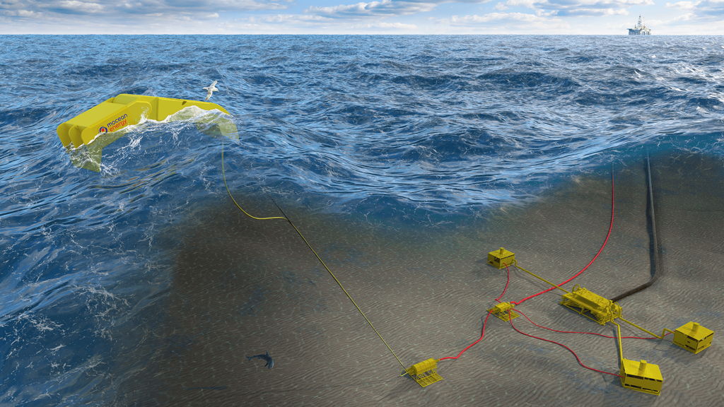 A concept for Mocean Energy's Blue Star wave energy device (Courtesy of Mocean Energy)