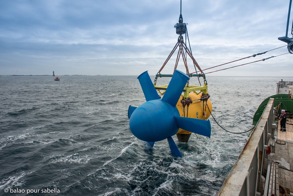 A photo illustration showing D10 tidal turbine developed by French company Sabella (Courtesy of Sabella/Balao)