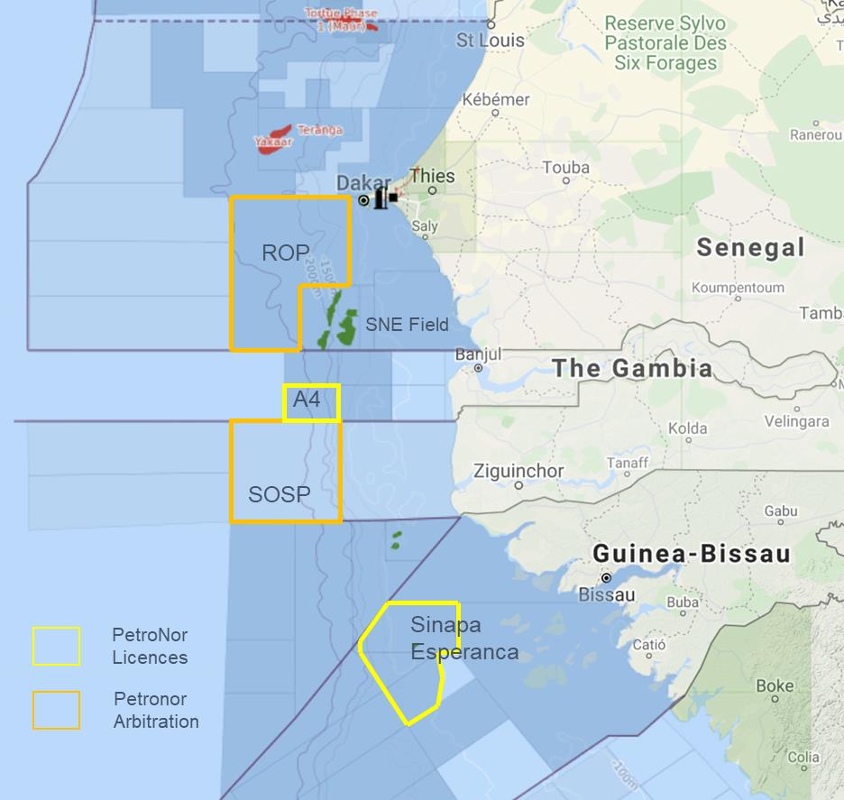 Guinea Bissau blocks map