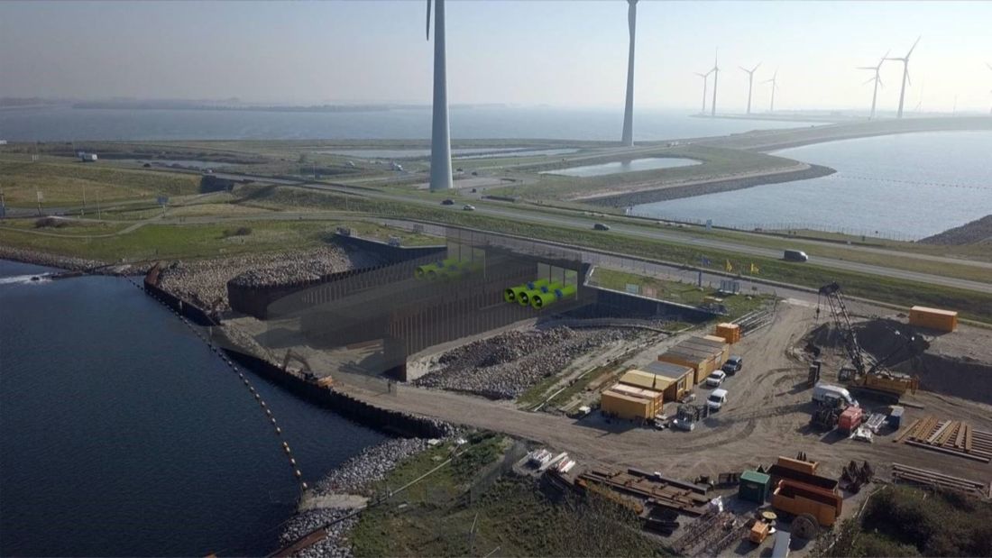 Artist's impression of the Climate Power Plant Zeeland in the Grevelingendam (Courtesy of Pentair Nijhuis/with the permission from BT Projects)