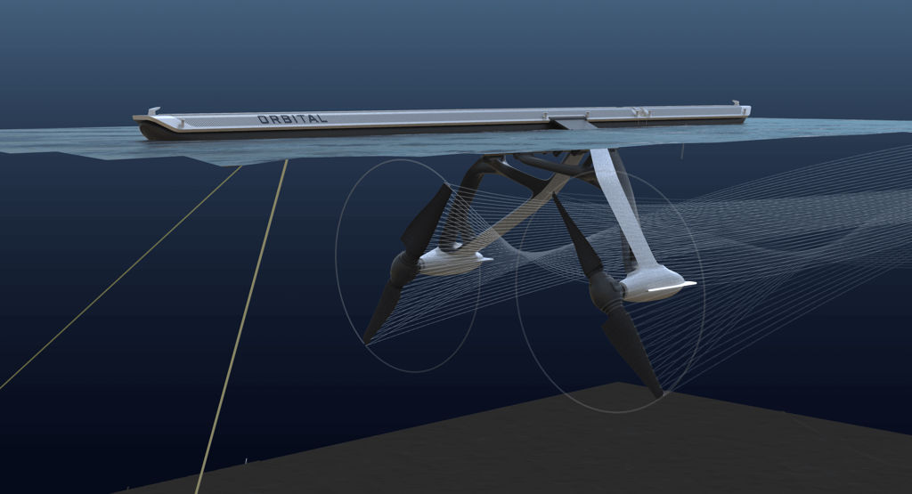 The design for utility-scale Orbital OA model (Courtesy of Orbital Marine Power)