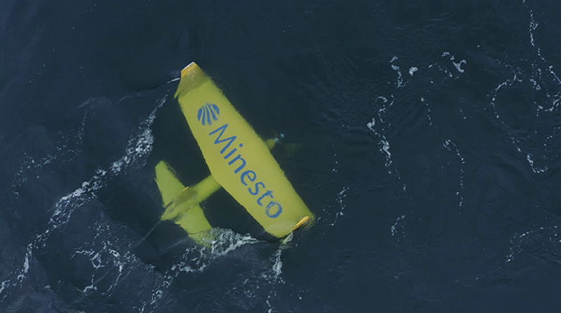 A photo of Minesto's tidal kite device (Courtesy of Minesto)
