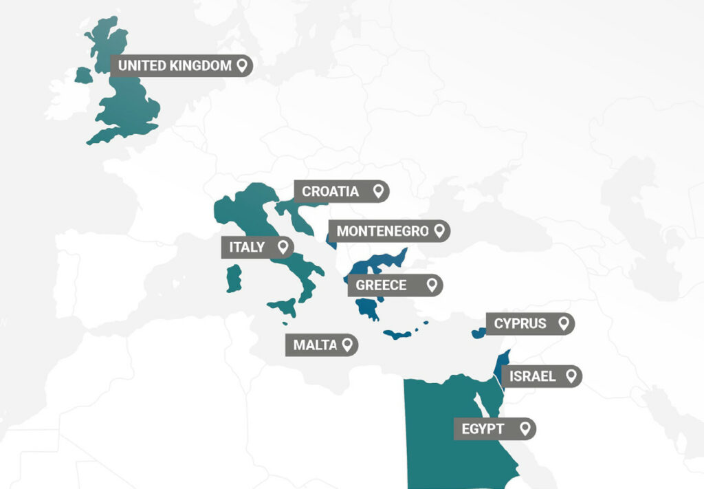 Edison E&P assets map - Energean