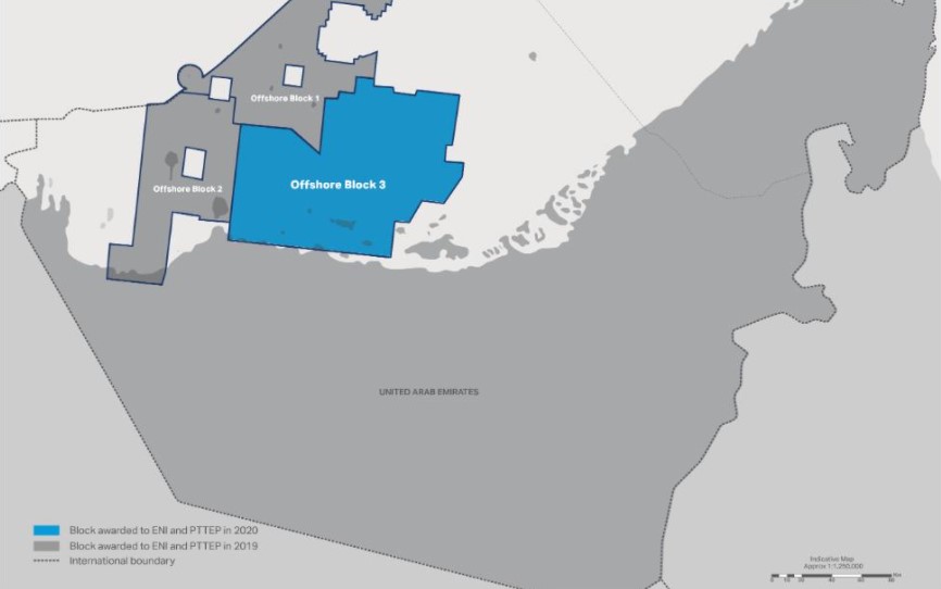 Exploration Offshore Block 3 map - Eni