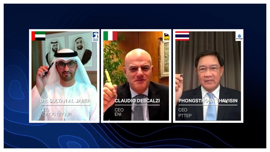 ADNOC, Eni, and PTTEP CEOs
