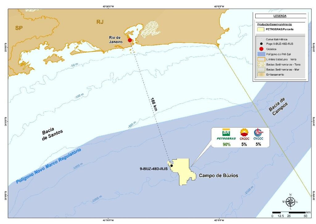 Búzios field map - Petrobras