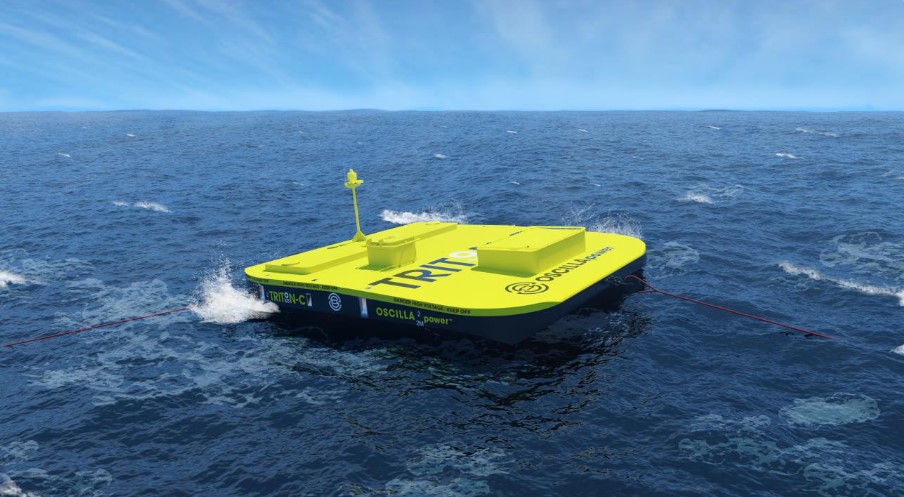 Oscilla Power’s Triton wave energy device concept (Courtesy of Oscilla Power)