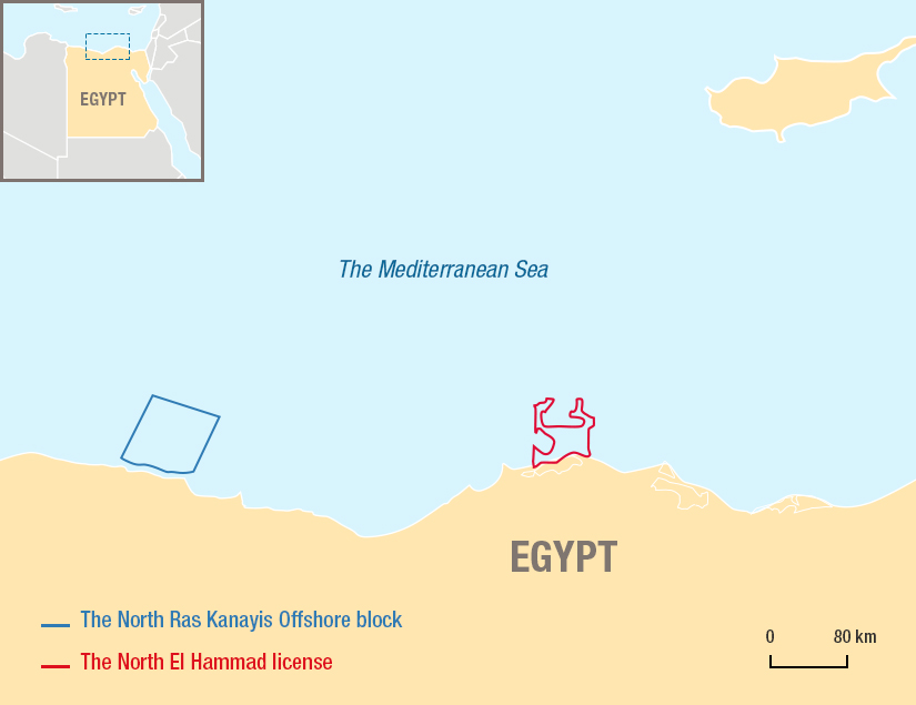 The North Ras Kanayis Offshore block in Egypt