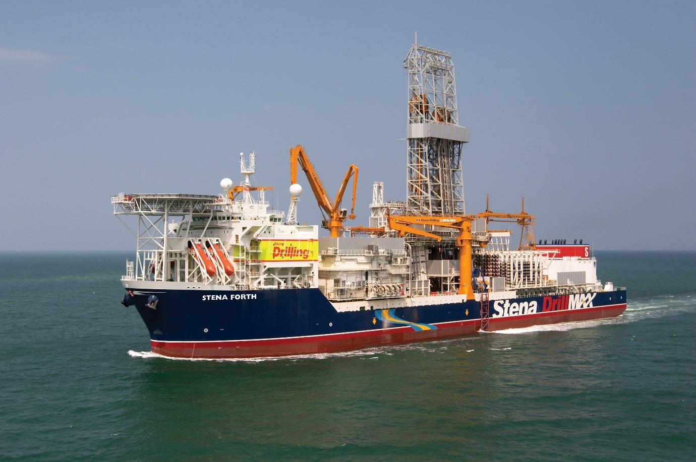 Stena Forth drillship is drilling the well for Tullow