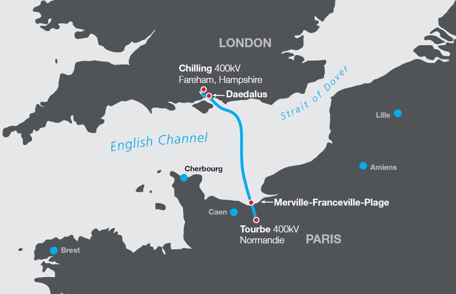 IFA2 interconnector map