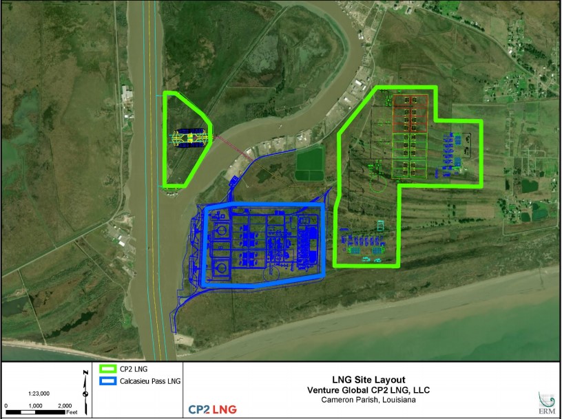 CP2 LNG project layout