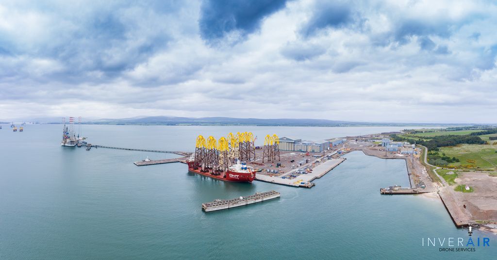 Photo of the Port of Nigg from the air (Courtesy of Inverair Drone Services)