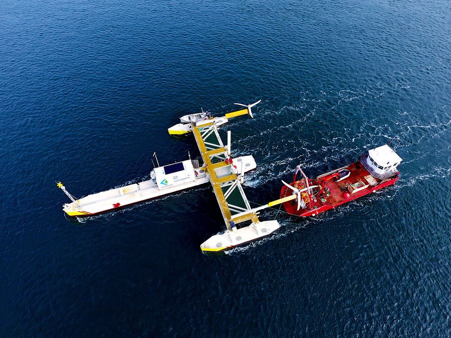 Photo of Sustainable Marine Energy's PLAT-I platform planned for deployment at FORCE in 2021 (Courtesy of FORCE)