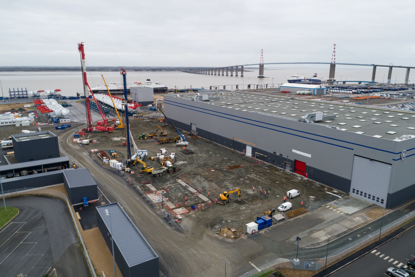 Construction works underway at GE's Montoir-de-Bretagne nacelle factory