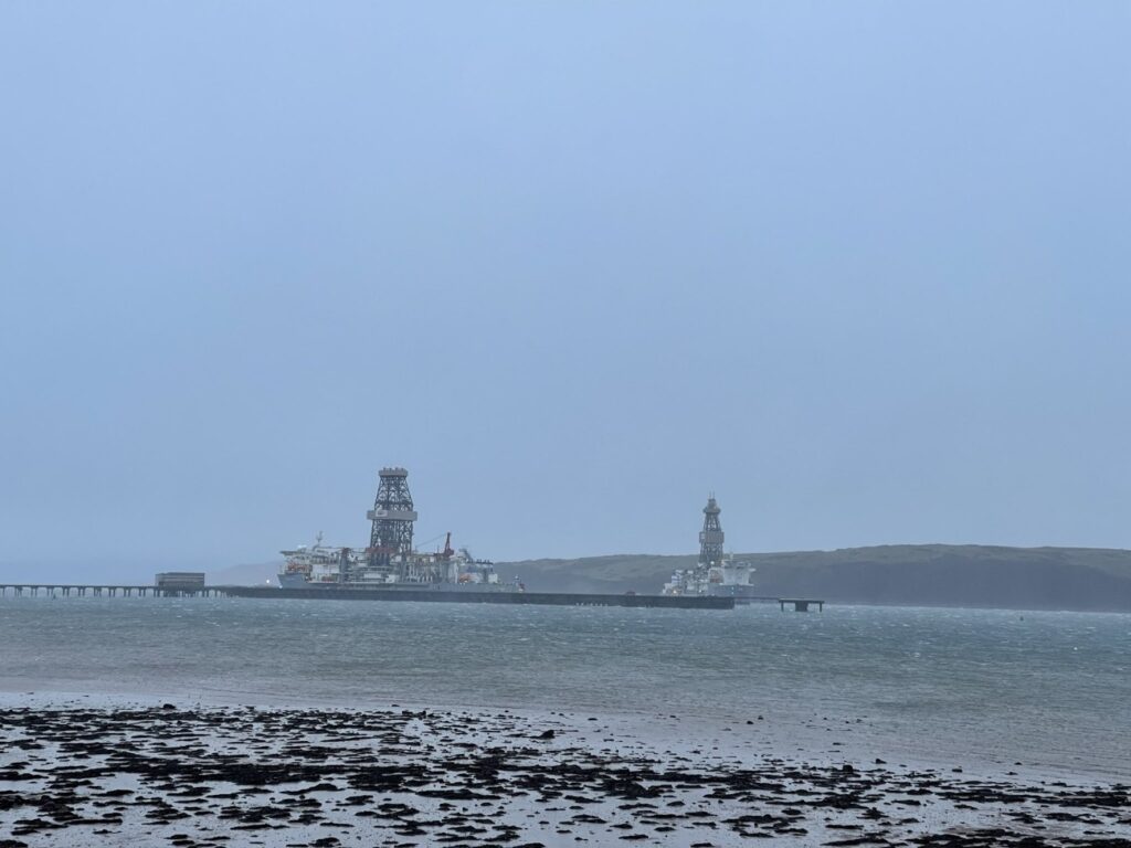 Valaris drillships at Hunterston Terminal in Ayrshire; Photo credit: Friends of the Firth of Clyde